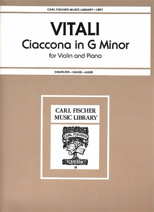 Vitali, Tomasso (David): Chaconne (violin & piano)