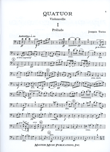 Turina, Joaquin: String Quartet (set of parts)