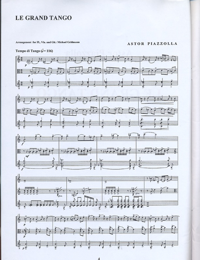 Piazzolla, Astor: Le Grand Tango (flute, Viola, Guitar)