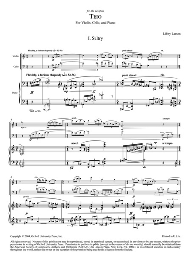 Larsen, L.: Trio (violin, cello, and piano)
