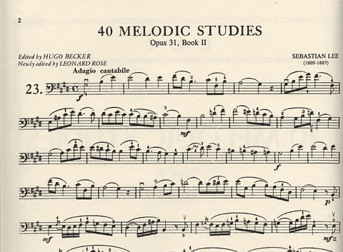 Lee, Sebastian (Rose): 40 Melodic Studies, Op.31 Vol.2 (cello)