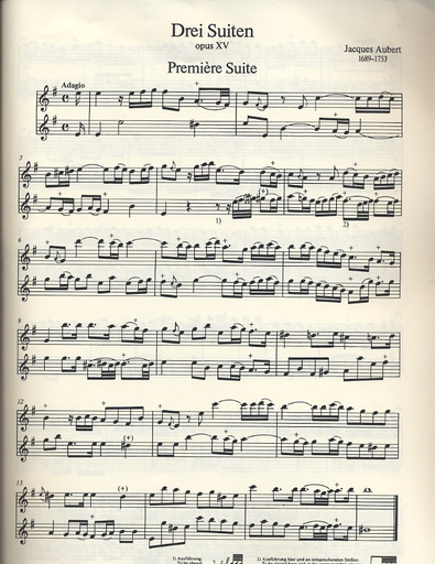 Aubert (Ruf): 3 Suites, Op.15 (2 violins) Schott