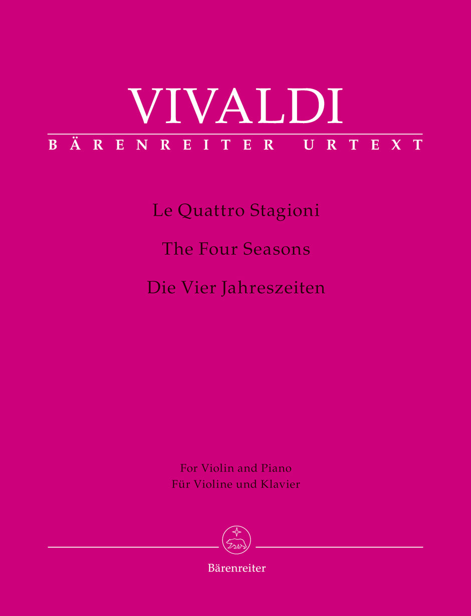 Vivaldi, Antonio (Hogwood): Four Seasons (violin & piano) Barenreiter