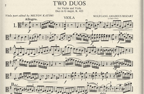 Mozart, W.A.: Two Duets K423-424 (Violin & Viola) IMC