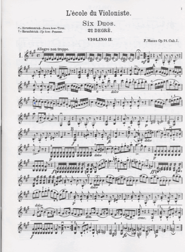 Mazas, Jacques: Six Duets Op.71 for Two Violins