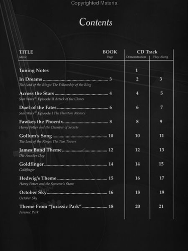 Movie Instrumental Solos for Strings (cello & CD)