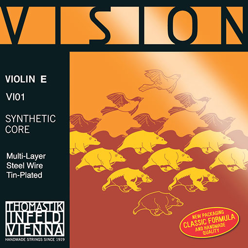 VISION violin E string, tin-plated, in envelope, by Thomastik-Infeld,
