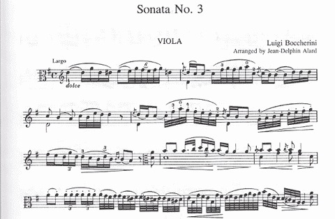 Boccherini, Luigi (Alard): Sonata No.3 in g (viola & piano)