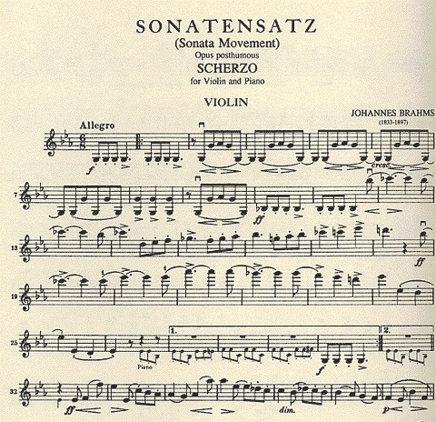 Brahms, J.: Sonatensatz (violin & piano)
