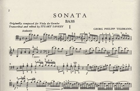Telemann, G.P.: Sonata-orig.Viola da Gamba (bass solo)
