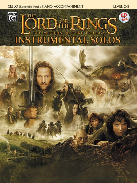 Lord of the Rings Instrumental Solos (Cello, CD, Piano) Alfred