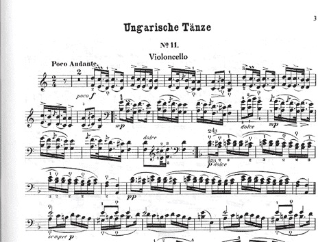 Brahms, Johannes (Piatti): Hungarian Dances No.11-21 (cello & piano)
