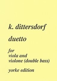 Dittersdorf, Carl Ditters von: Duetto (bass & viola)