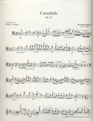 Paganini, N.: Cantabile in D Major Op.17 (cello, and piano)