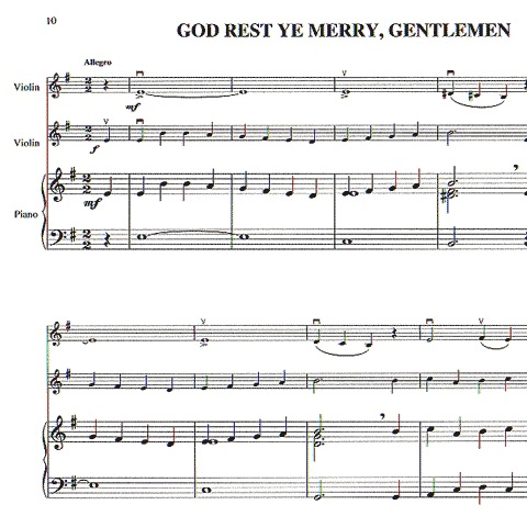 Baker, A.: (Score) Christmas Delights for Two Violins (piano accompaniment)