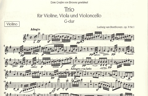 Beethoven, L.van: Trio Op.9 Nr.1 (violin, Viola, Cello)