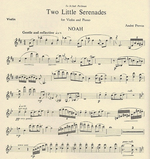 Previn: 2 Little Serenades (Violin & Piano)