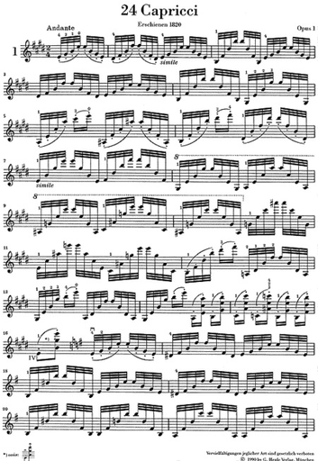 Paganini, N. (Cantu, ed.): 24 Caprices, Op.1, (violin)