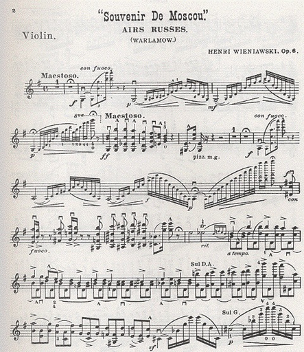 Wieniawski, H.: Souvenir de Moscou (violin & piano)