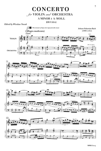 Bach, J.S.: Two Concerti - Concerto Nos.1 & 2, BWV1041 & 1042 (violin & piano)(CD) Music Minus One