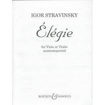 Stravinsky, Igor: Elegie for Viola or Violin unaccompanied