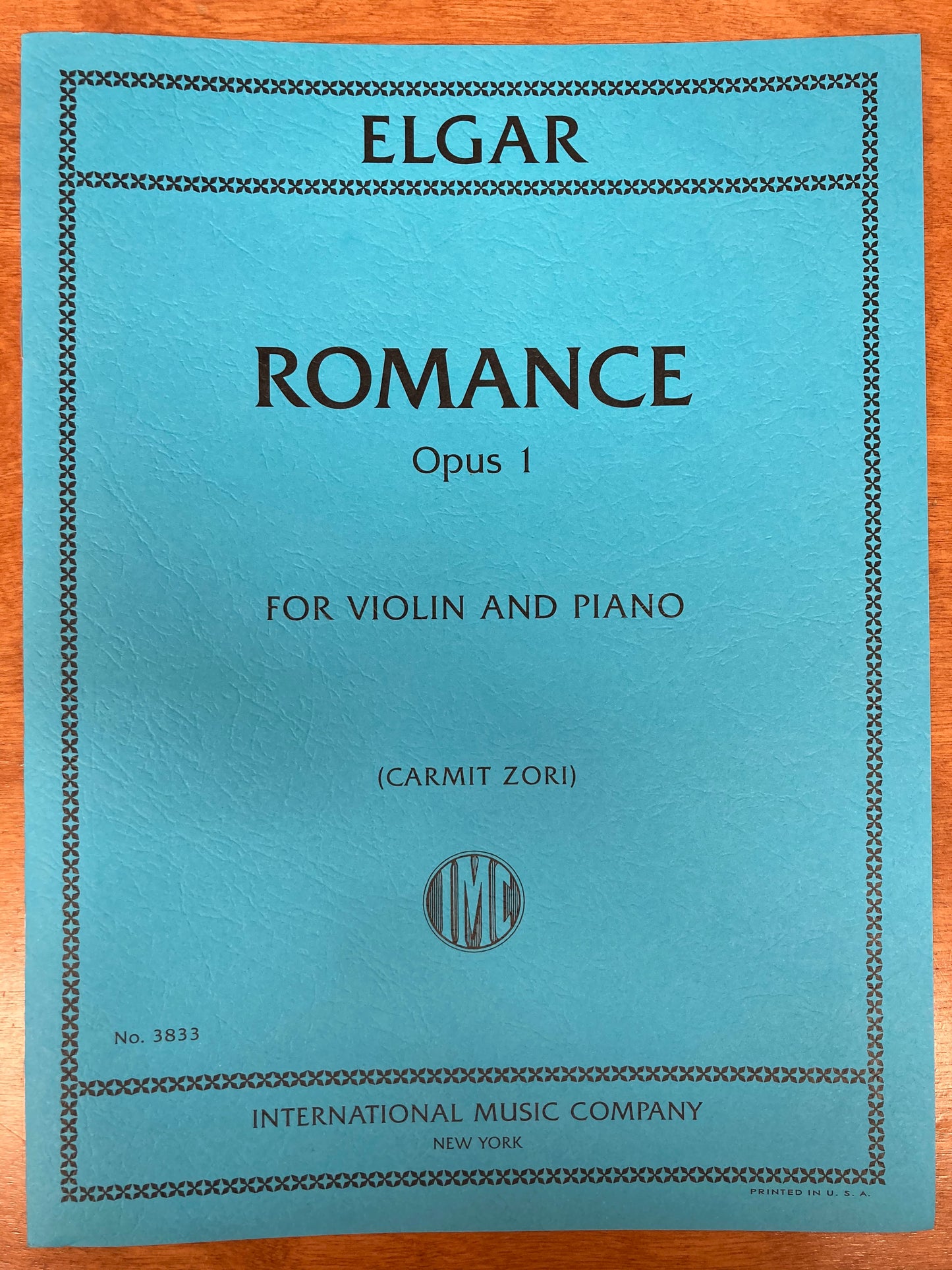 Elgar (Zori): Romance, opus 1 (violin and piano) IMC