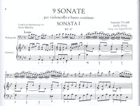 Vivaldi, A.: 9 Sonatas-urtext (cello & piano)