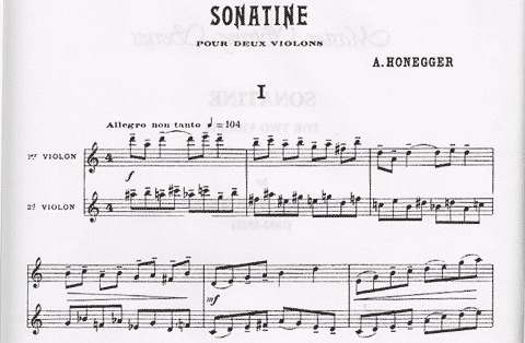 Honegger, Arthur: Sonatine for Two Violins
