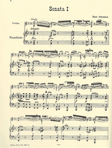 Bach/Schumann, Robert: Piano accompaniment to the Sonatas for Solo Violin, Vol.1