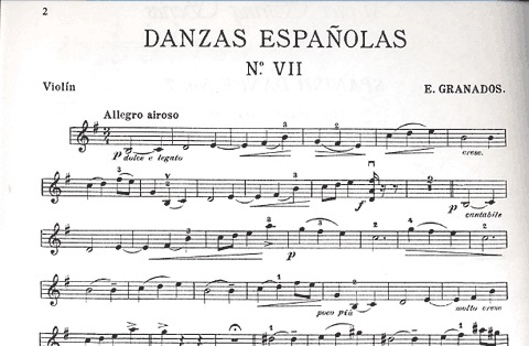 Granados, Enrique: Spanish Dance No.7 (violin & piano)