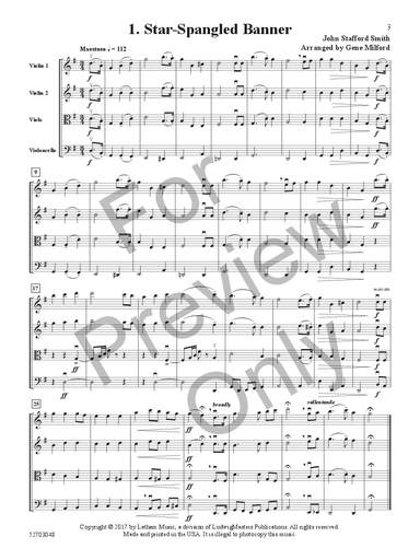 Milford, G: Patriot's Dream (string quartet) Latham