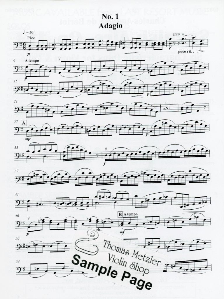 de Beriot, Charles-Auguste (Lish): Spanish Airs, Op. 113 (violin & cello, score & parts)