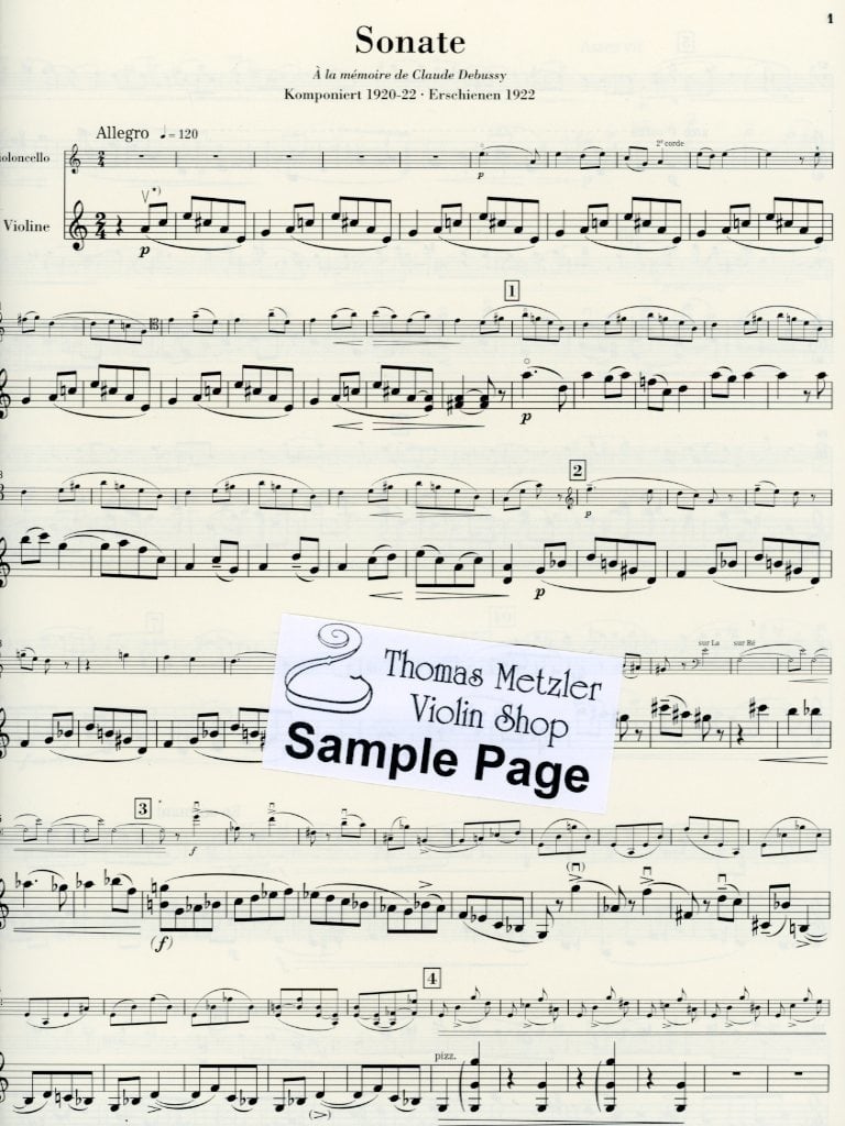 Ravel, M. (Kramer, ed.): Sonata for Violin and Cello, Urtext, Henle