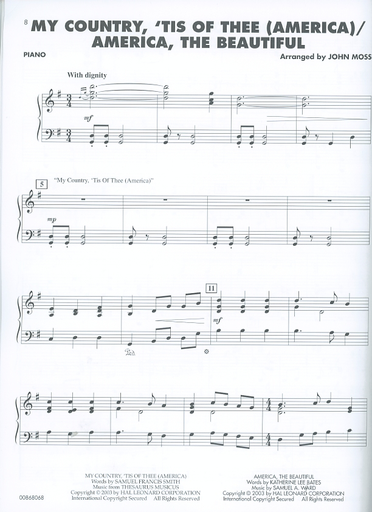 Moss, John: Patriotic Favorites Solos & String Orchestra Arrangements (piano)