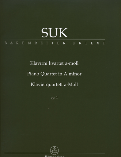 Suk, Josef: Piano Quartet in a minor, Op. 1 (piano, violin, viola, cello) Barenreiter