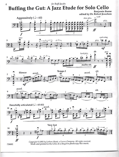 Boone, Benjamin: Buffing the Gut (cello)