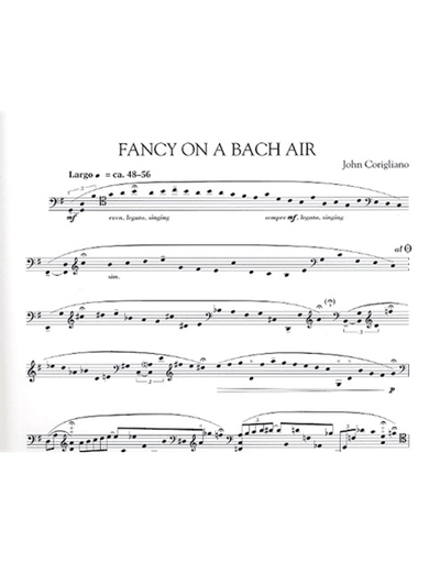 Corigliano: Fancy on A Bach Air (cello solo) Schirmer