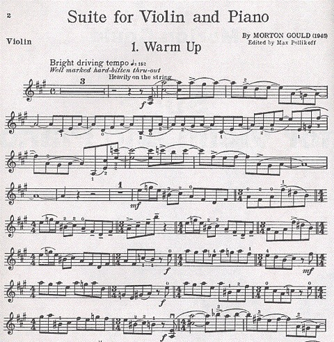 Gould, Morton: Suite (violin & piano)