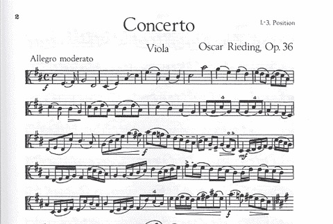 Rieding, O.: Viola Concerto Op.36 in D major (viola & piano)