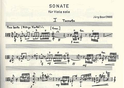 Baur, Jurg: Sonate for Viola Solo