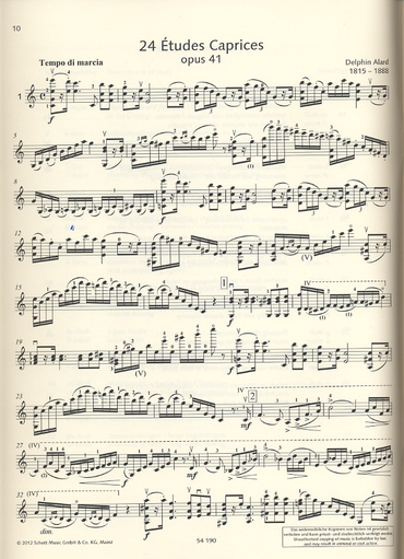 Alard: 24 Etudes for Violin, Op. 41