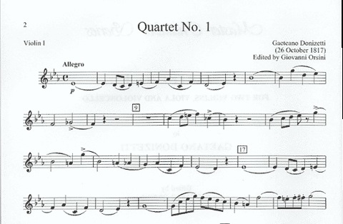 Donizetti, Gaetano: String Quartet No. 1