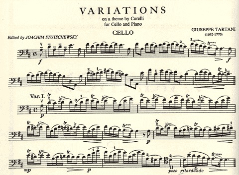 Tartini, Giuseppe: Variations on a Theme by Corelli (cello & piano)