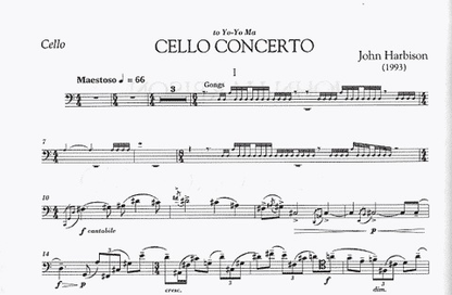 Harbison, John: Cello Concerto (cello & piano)