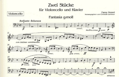 Hensel, Fanny: 2 Pieces-Zwei Stucke (Cello & Piano)