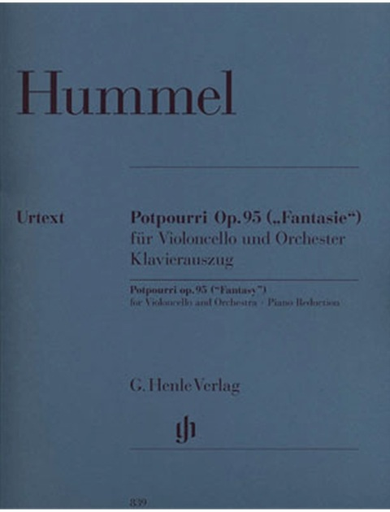 Hummel, J.N. (Gertsch/Steiner, ed.): Potpourri Op.95, ''Fantasy'', urtext (cello and piano)