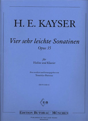 Kayser, H.E.: Four Very Easy Sonatinas Op.35 (cello & piano)
