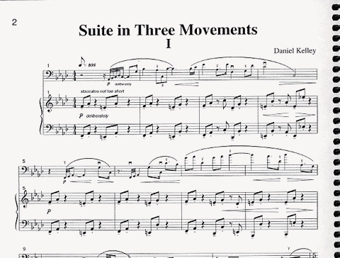 Kelley, Daniel: Suite in Three Movements/De L'Ame (cello & piano)