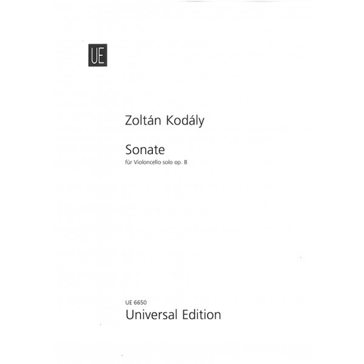 Kodaly, Z.: Sonata Op.8 (cello)