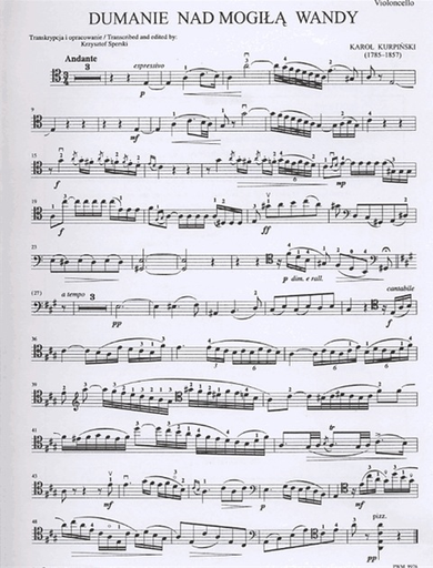 Kurpinski, Karol: Meditation at Wanda's Tomb for cello and piano